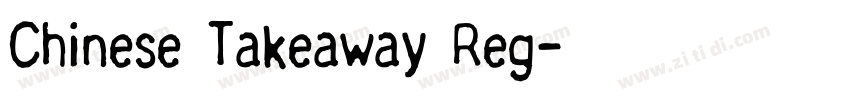 Chinese Takeaway Reg字体转换